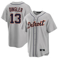 Rebec D.Tigers #13 Dillon Dingler Player Gray Home Game Stitched Jerseys