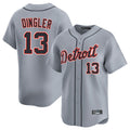 Rebec D.Tigers #13 Dillon Dingler Player Gray Home Limited Stitched Jerseys