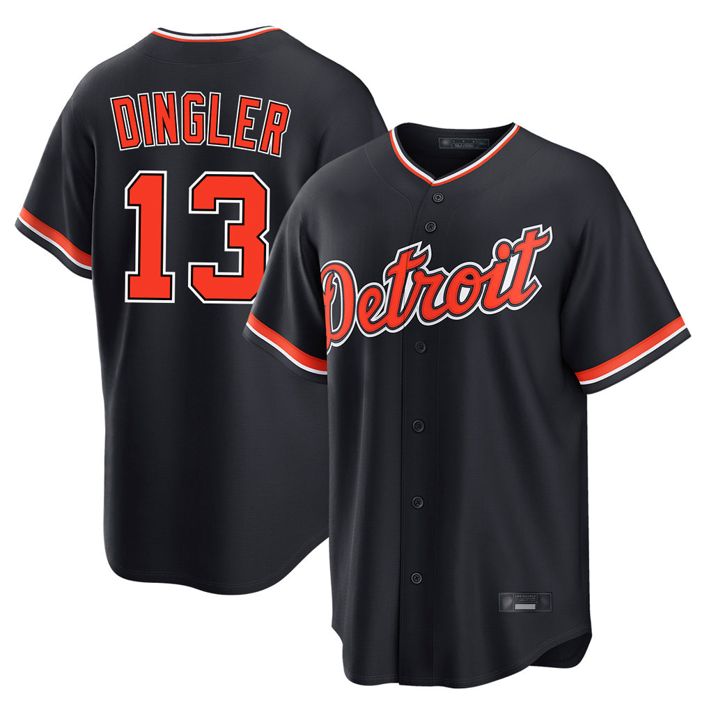 Rebec D.Tigers #13 Dillon Dingler Player Navy Home Game Stitched Jerseys