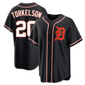 Rebec D.Tigers #20 Spencer Torkelson Player Black Fashion Out Home Game Stitched Jerseys