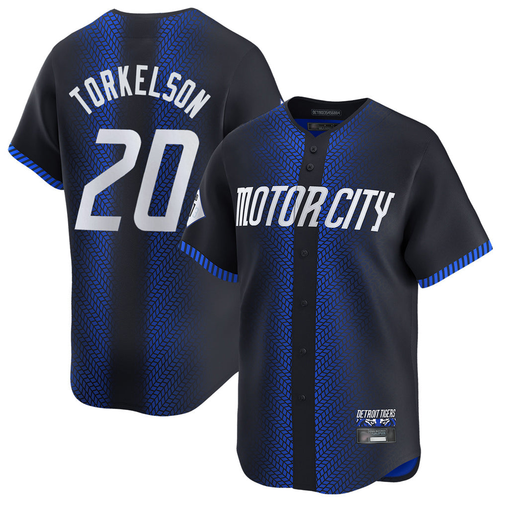 Rebec D.Tigers #20 Spencer Torkelson Player Navy City Connect Home Limited Stitched Jerseys