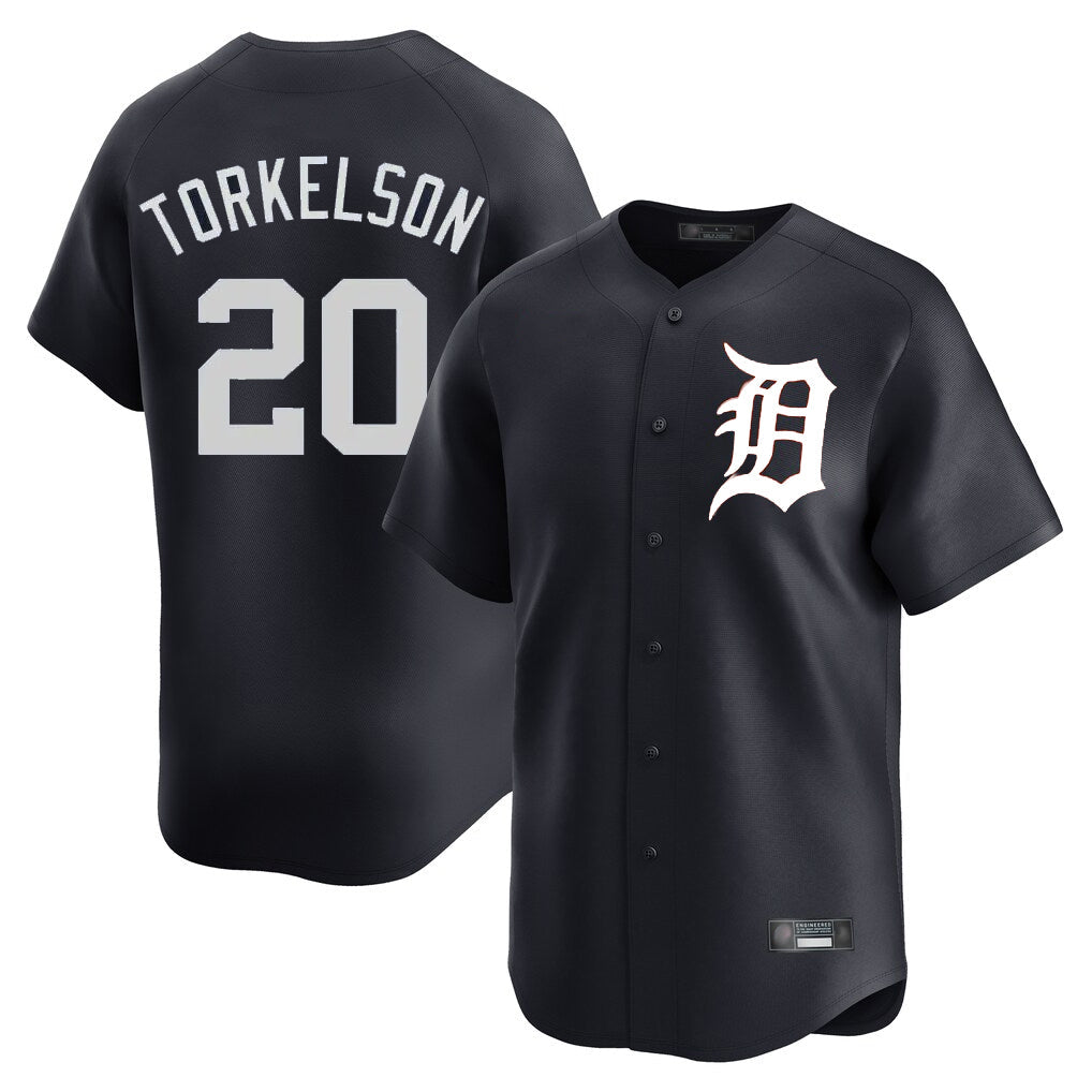 Rebec D.Tigers #20 Spencer Torkelson Player Navy Home Limited Game Stitched Jerseys