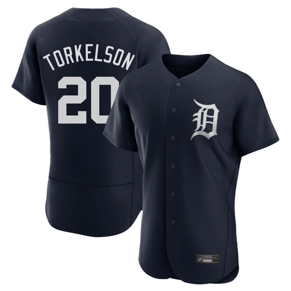 Rebec D.Tigers #20 Spencer Torkelson Player Navy Limited Elite Home Stitched Jerseys