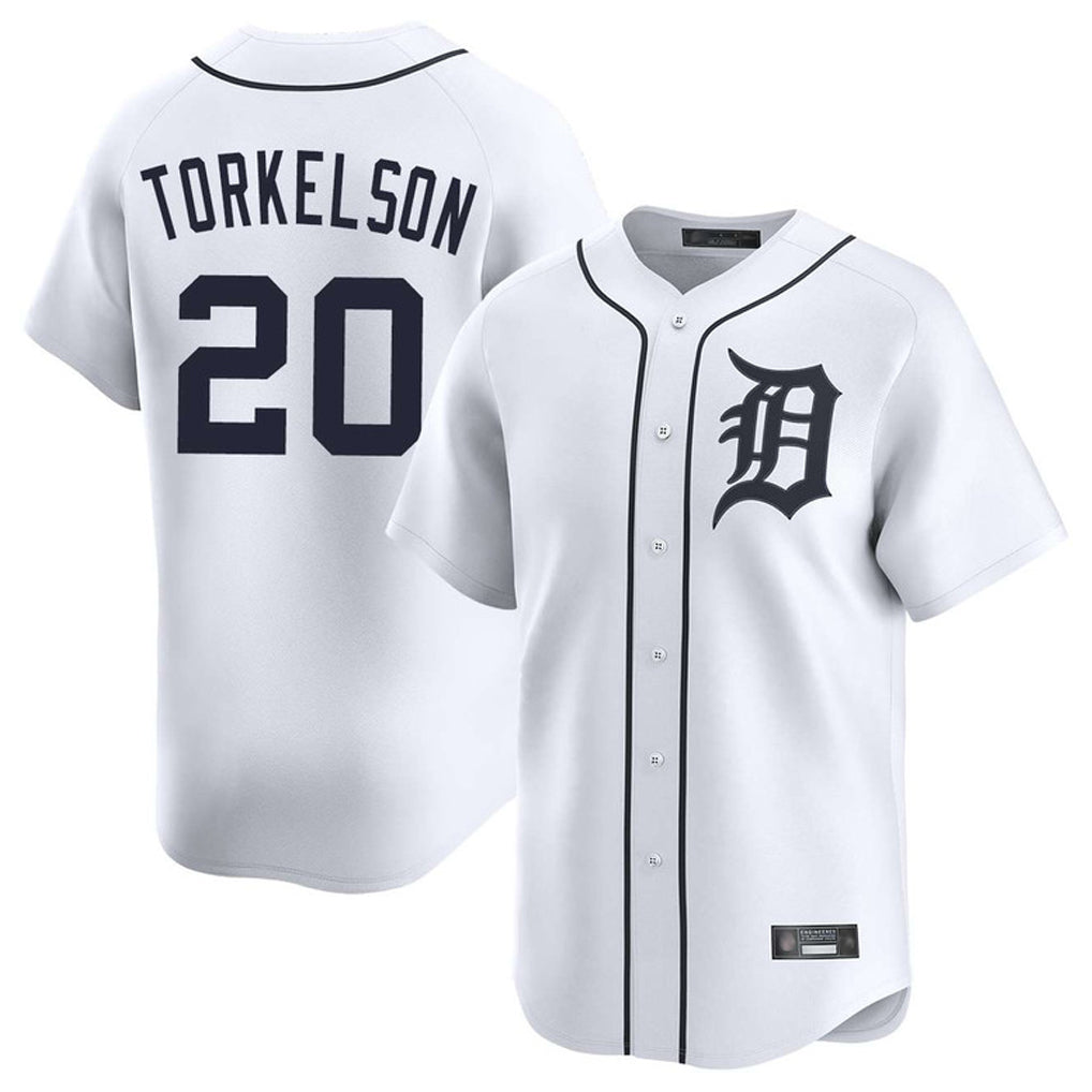 Rebec D.Tigers #20 Spencer Torkelson Player White Home Limited Stitched Jerseys