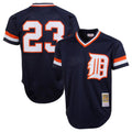 Rebec D.Tigers #23 Kirk Gibson Player Mitchell & Ness Navy 1984 Mesh Batting Practice  T-shirt Stitched Jerseys