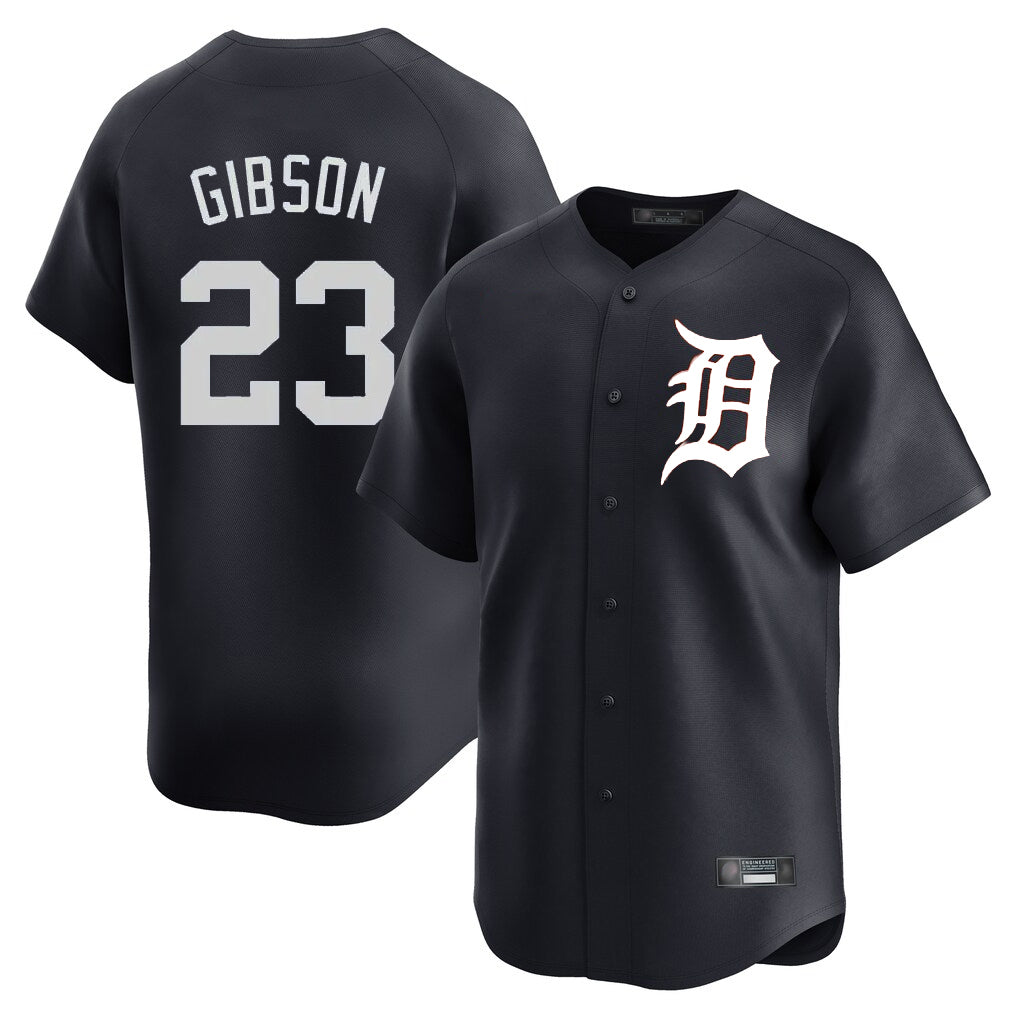Rebec D.Tigers #23 Kirk Gibson Player Navy Home Limited Game Stitched Jerseys