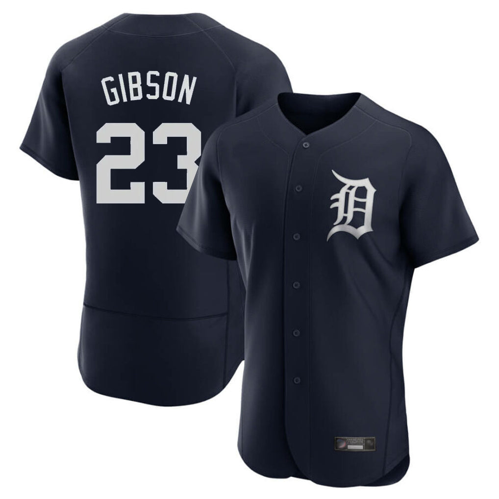 Rebec D.Tigers #23 Kirk Gibson Player Navy Limited Elite Home Stitched Jerseys
