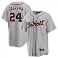 Rebec D.Tigers #24 Miguel Cabrera Player Gray Home Game Stitched Jerseys