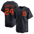 Rebec D.Tigers #24 Miguel Cabrera Player Navy Limited Elite Home Game Stitched Jerseys