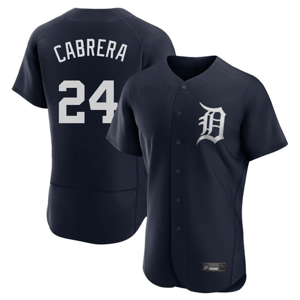 Rebec D.Tigers #24 Miguel Cabrera Player Navy Limited Elite Home Stitched Jerseys