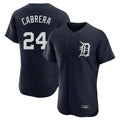 Rebec D.Tigers #24 Miguel Cabrera Player Navy Limited Elite Home Stitched Jerseys