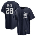 Rebec D.Tigers #28 Javier B¨¢ez Player Navy Game Home Stitched Jerseys