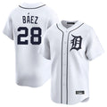Rebec D.Tigers #28 Javier B¨¢ez Player White Home Limited Stitched Jerseys