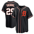 Rebec D.Tigers #29 Tarik Skubal Player Black Fashion Out Home Game Stitched Jerseys