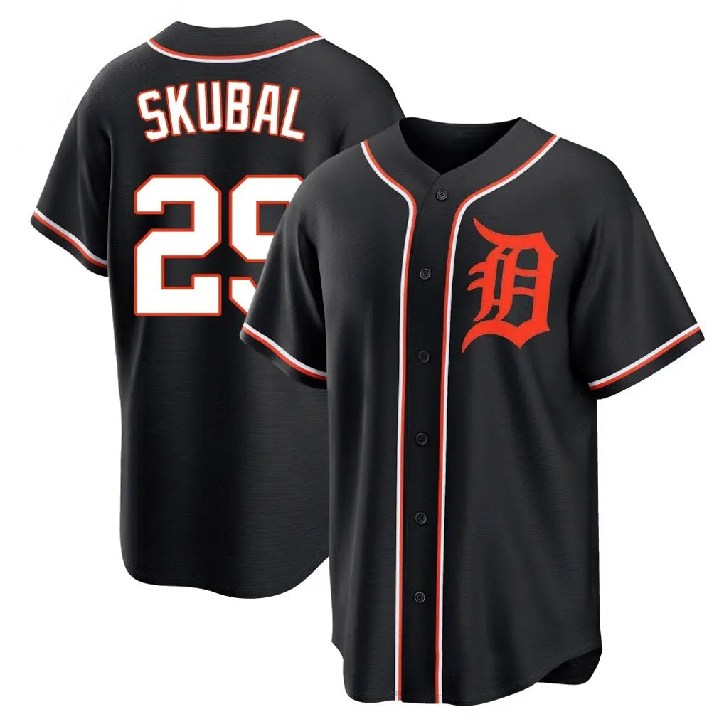 Rebec D.Tigers #29 Tarik Skubal Player Black Fashion Out Home Game Stitched Jerseys
