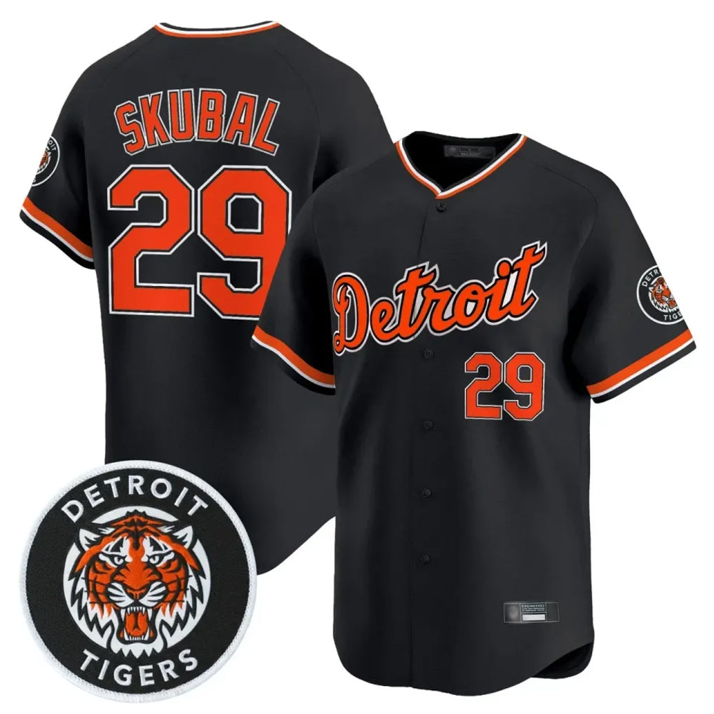 Rebec D.Tigers #29 Tarik Skubal Player Black Limited Home Stitched Jerseys