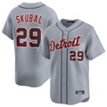 Rebec D.Tigers #29 Tarik Skubal Player Gray Home Limited Stitched Jerseys