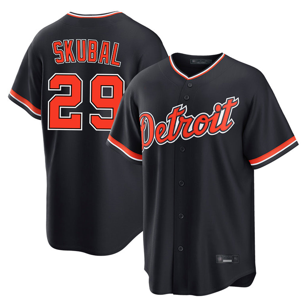 Rebec D.Tigers #29 Tarik Skubal Player Navy Home Game Stitched Jerseys