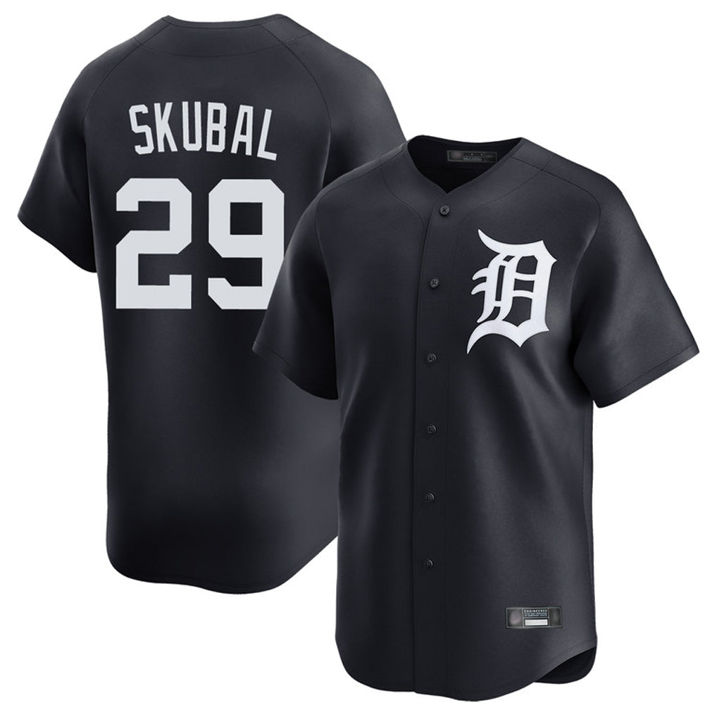 Rebec D.Tigers #29 Tarik Skubal Player Navy Home Limited Game Stitched Jerseys