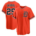 Rebec D.Tigers #29 Tarik Skubal Player Orange Home Game Stitched Jerseys