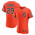 Rebec D.Tigers #29 Tarik Skubal Player Orange Limited Elite Home Stitched Jerseys