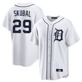 Rebec D.Tigers #29 Tarik Skubal Player White Home Game Stitched Jerseys