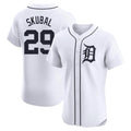 Rebec D.Tigers #29 Tarik Skubal Player White Limited Elite Home Stitched Jerseys
