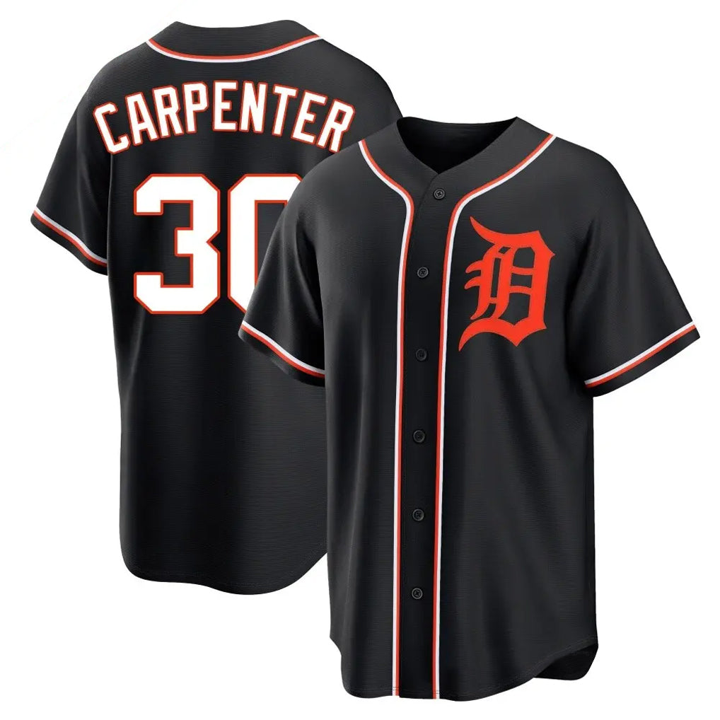 Rebec D.Tigers #30 Kerry Carpenter Player Black Fashion Out Home Game Stitched Jerseys