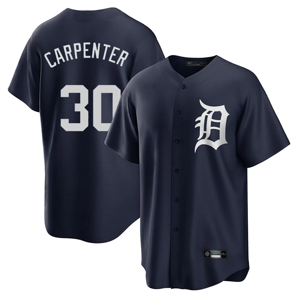 Rebec D.Tigers #30 Kerry Carpenter Player Navy Game Home Stitched Jerseys