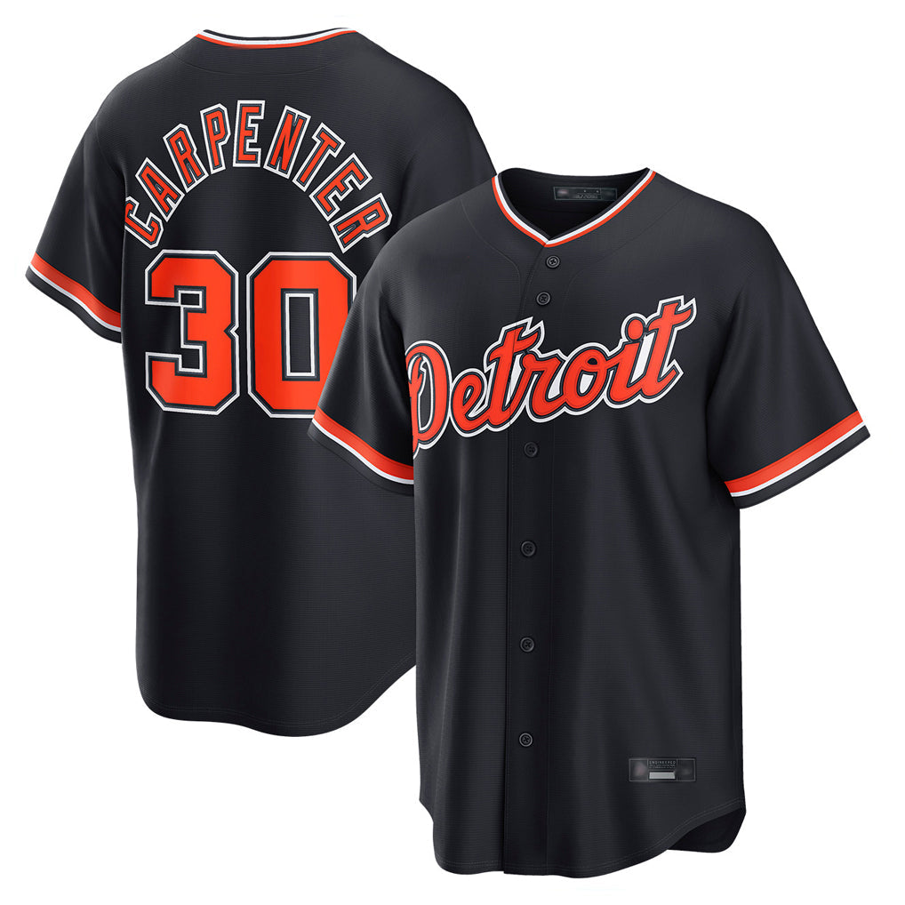 Rebec D.Tigers #30 Kerry Carpenter Player Navy Home Game Stitched Jerseys