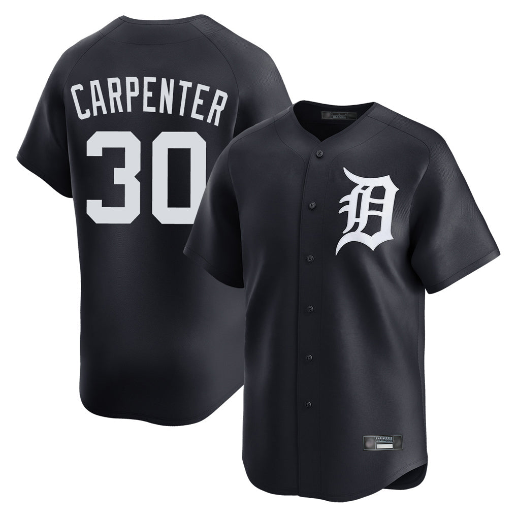 Rebec D.Tigers #30 Kerry Carpenter Player Navy Home Limited Game Stitched Jerseys