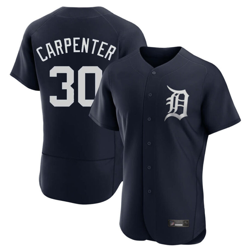 Rebec D.Tigers #30 Kerry Carpenter Player Navy Limited Elite Home Stitched Jerseys