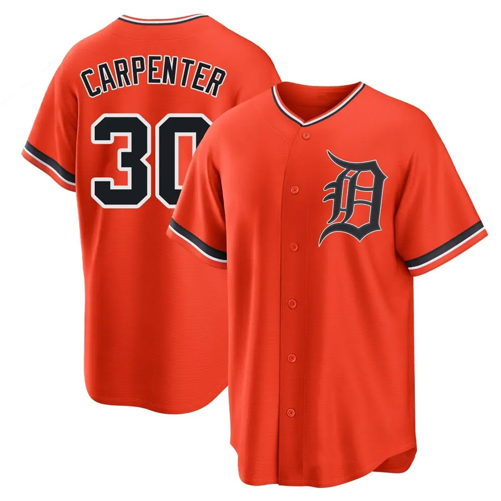 Rebec D.Tigers #30 Kerry Carpenter Player Orange Home Game Stitched Jerseys