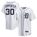 Rebec D.Tigers #30 Kerry Carpenter Player White Home Game Stitched Jerseys