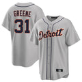 Rebec D.Tigers #31 Riley Greene Player Gray Home Game Stitched Jerseys