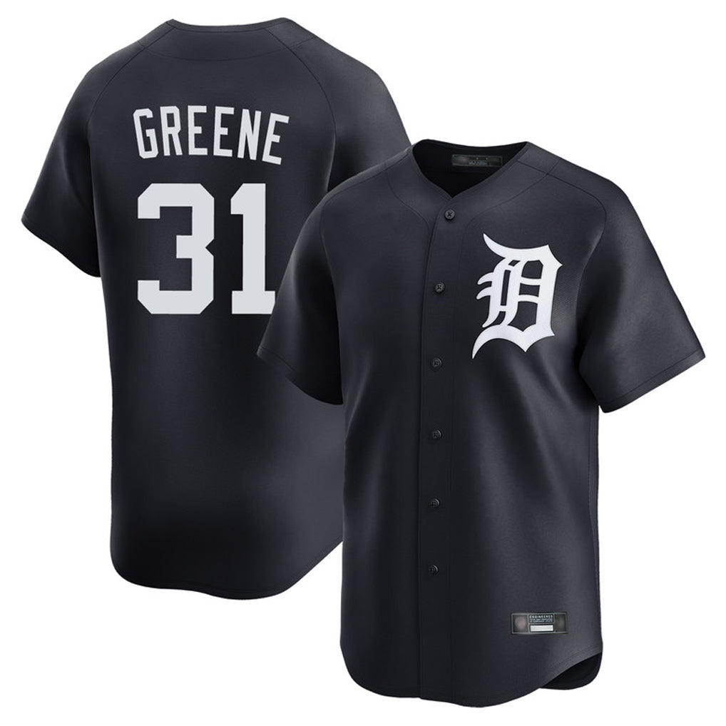 Rebec D.Tigers #31 Riley Greene Player Navy Home Limited Game Stitched Jerseys