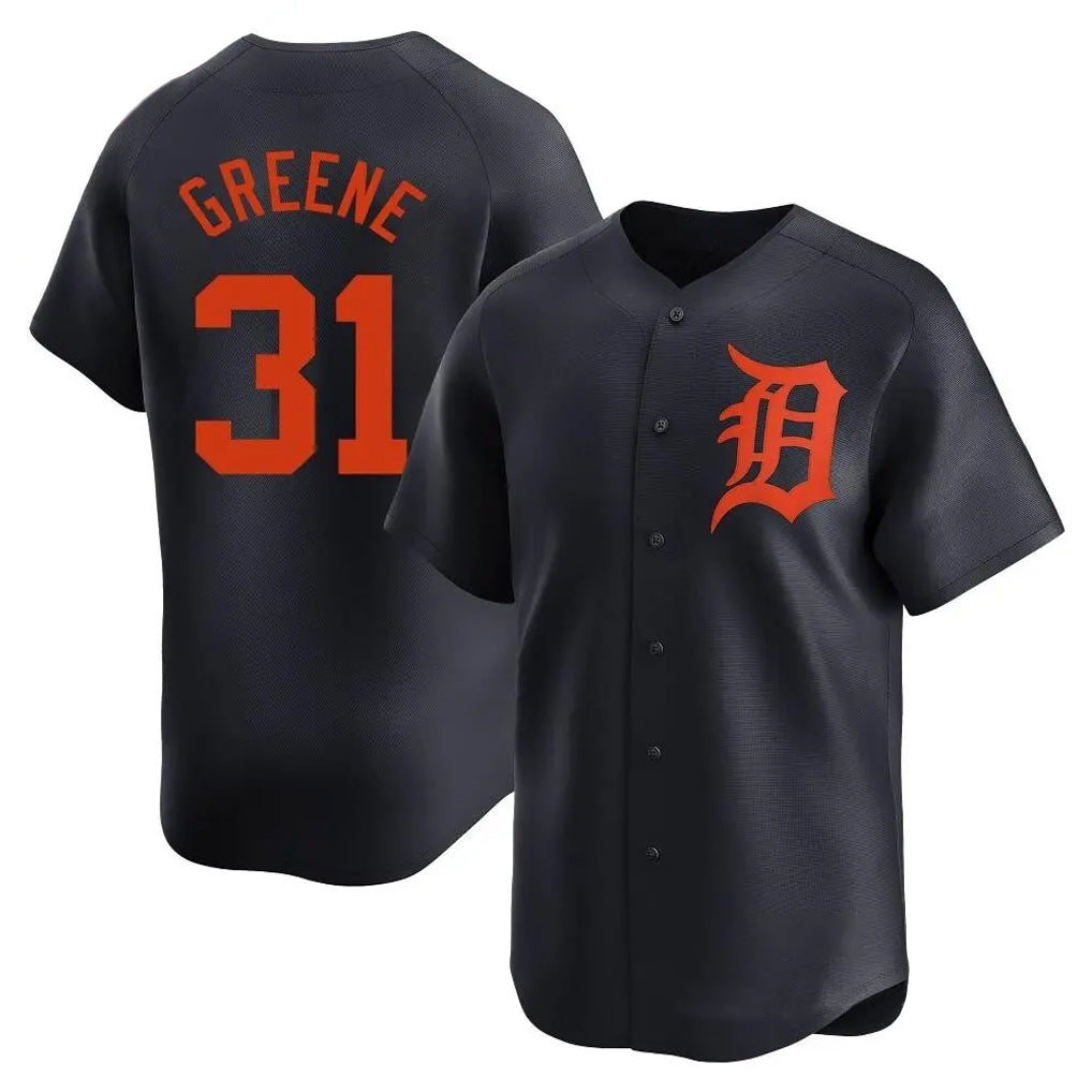 Rebec D.Tigers #31 Riley Greene Player Navy Home Limited Stitched Jerseys