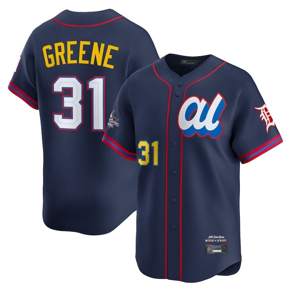 Rebec D.Tigers #31 Riley Greene Player Navy Limited American League All-Star Edition Stitched Jerseys