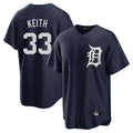 Rebec D.Tigers #33 Colt Keith Player Navy Game Home Stitched Jerseys
