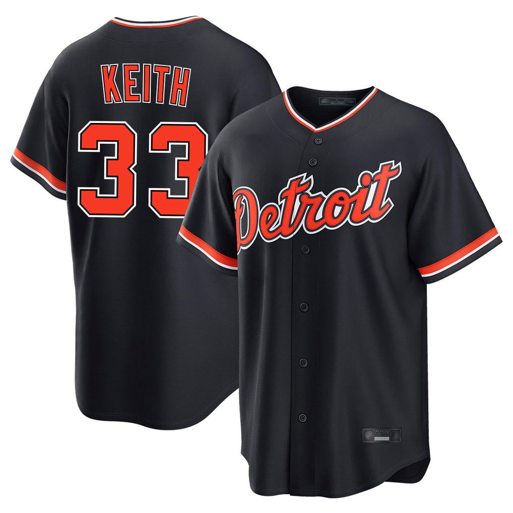 Rebec D.Tigers #33 Colt Keith Player Navy Home Game Stitched Jerseys