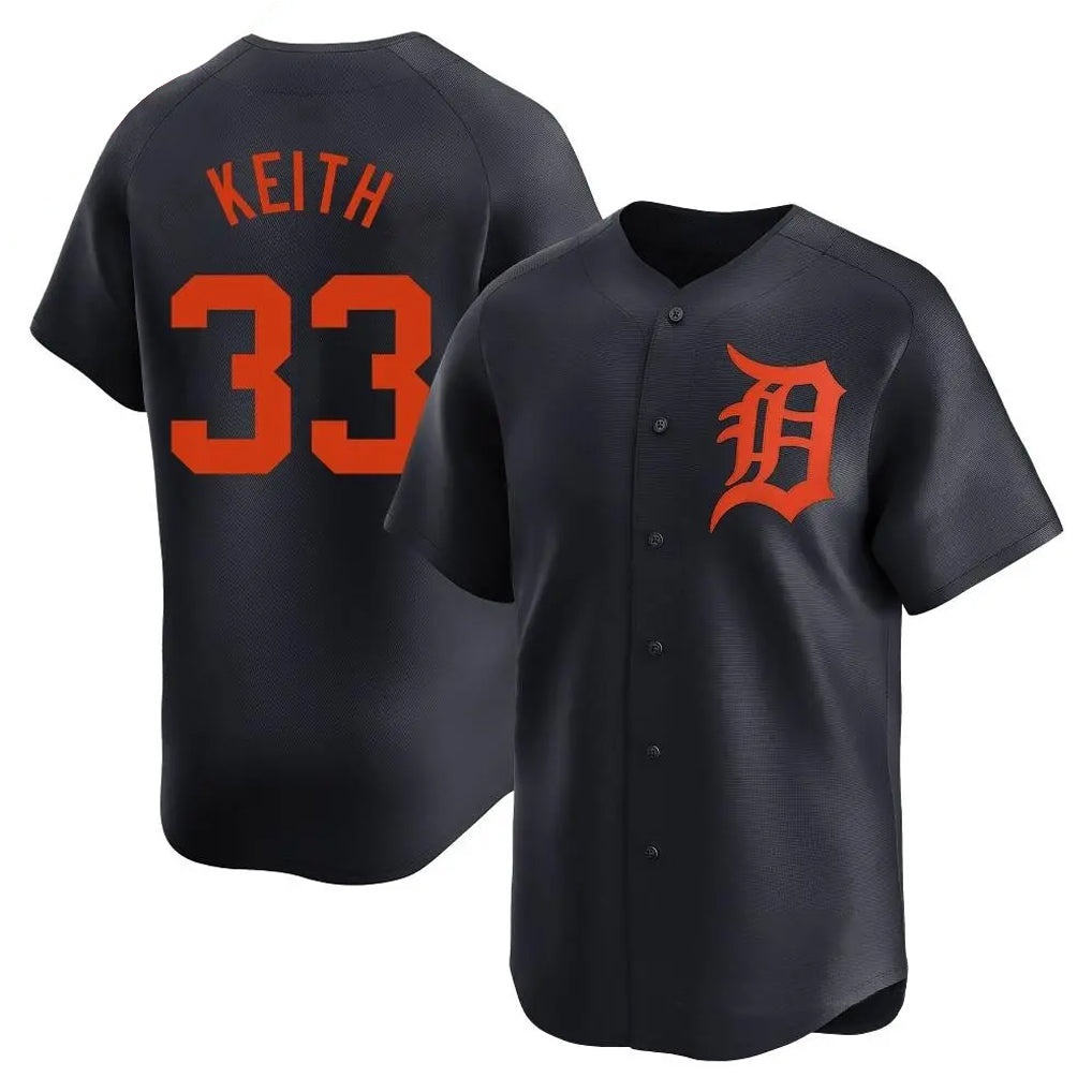 Rebec D.Tigers #33 Colt Keith Player Navy Home Limited Stitched Jerseys