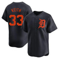 Rebec D.Tigers #33 Colt Keith Player Navy Home Limited Stitched Jerseys