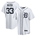 Rebec D.Tigers #33 Colt Keith Player White Home Game Stitched Jerseys