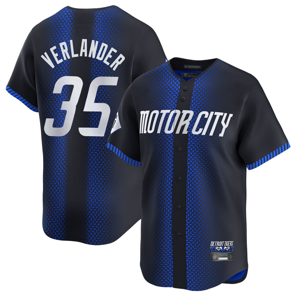Rebec D.Tigers #35 Justin Verlander Player Navy City Connect Home Limited Stitched Jerseys