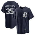 Rebec D.Tigers #35 Justin Verlander Player Navy Game Home Stitched Jerseys