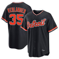 Rebec D.Tigers #35 Justin Verlander Player Navy Home Game Stitched Jerseys