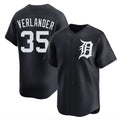 Rebec D.Tigers #35 Justin Verlander Player Navy Home Limited Game Stitched Jerseys