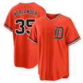 Rebec D.Tigers #35 Justin Verlander Player Orange Home Game Stitched Jerseys