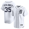 Rebec D.Tigers #35 Justin Verlander Player White Home Limited Stitched Jerseys
