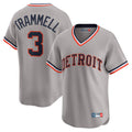 Rebec D.Tigers #3 Alan Trammell Player Gray Cooperstown T-shirt Home Game Stitched Jerseys